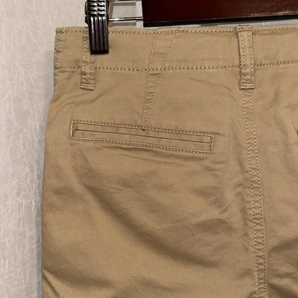 GAP 14 NWT Khaki Tan Cotton Adjustable Waist Stretch Shorts